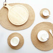 Round Linen Table Mat Coaster - Wedding Gift Tea Set Mat - Placemat - Decor - Dining Table - Tableware - Dinner Supplies - Geometric Mats