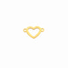 Heart Connector Charm - Jewelry Making Supplies - Mini Heart - Gold Silver