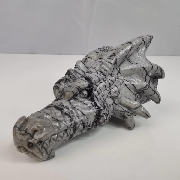 Dragon Head, Quartz Crystal Skull, Artwork, Stone, Home Decoration, Crystal Collection, Crystal Animal, Reiki Healing, Energy FengShui