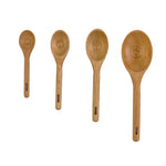 4 Pcs Wooden Measuring Spoons, Coffee Ice Tea Honey, Stirring Serving Utensils, Japanese Spoon Kitchen Cooking Utensil Tool Supplies Soup