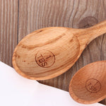 4 Pcs Wooden Measuring Spoons, Coffee Ice Tea Honey, Stirring Serving Utensils, Japanese Spoon Kitchen Cooking Utensil Tool Supplies Soup