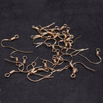 100 Pcs Ear hooks, Gold Silver Bronze Stainless Steel Stud Earrings hooks, Golden Blank Earring Hooks, DIY Fish Hook Earrings, DIY Jewelry