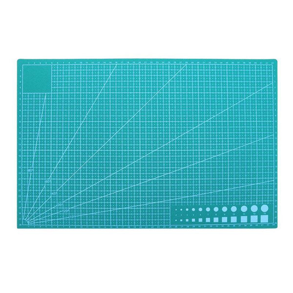 A3 A4 A5 Green Cutting Mat | Self-Healing Mat | Leather Tool | Leatherworking Mat | With Marking Guides | Non-Slip