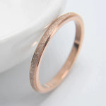 Womens Ring - Sandblasted Style - Wedding Band - Promise Ring for Her - Stacking Ring - Minimalist Ring -Silver Rose Gold - Gift