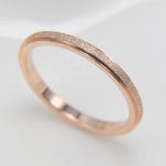 Womens Ring - Sandblasted Style - Wedding Band - Promise Ring for Her - Stacking Ring - Minimalist Ring -Silver Rose Gold - Gift
