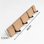 Foldable Wooden Towel Hook, Modern Wall Hook, Single Organizer, Hat Rack, Holiday Stocking Holder, Natural, Coat rack, Clothes Hanger