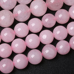 Natural Rose Quartz Round Bead,  Beautiful Natural Pink Color Gemstone Bead, Faceted 4mm 6mm 8mm 10mm 12mm , Loose Beads 15 Inch Strand