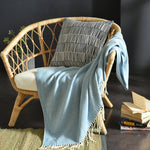 Throw Blanket with Tassels  - Nordic Knitted Blanket Travel Blanket Sofa - Air Condition Blankets Living Room Decor Cozy Warm Gift 130x150cm