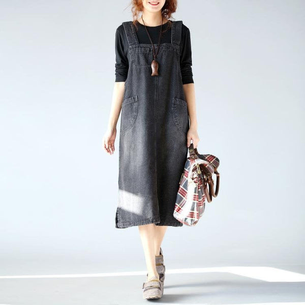 Womens Loose Fitting Minimalist Elegant Overalls With Pocket - Womans Casual Overalls - Loose Overalls - Overalls For Women
