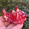 Red Aura Crystal Cluster, Raw Angel Aura Rainbow Crystal, Rainbow Aura Quartz, Crystals and Stones , Raw Angel Aura Cluster, Aura Crystal