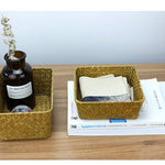Rattan Storage Box - Storage Tray - Woven basket -  Wicker Storage - Handmade Organizer Basket - Cosmetics Desk Organizer - Home Decor