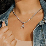 Diamond Initial Necklace, Alphabet Necklace, Personalized Jewelry, A to Z Letter Necklace, Dainty Necklace, Monogram Necklace, Gift for Her