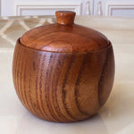 Wooden Spice Jar | Jar with Lid | Food Storage | Candle Jars | Kitchen Seasoning | Organization | Salt Condiment Pot Spoon | Kitchen Dining