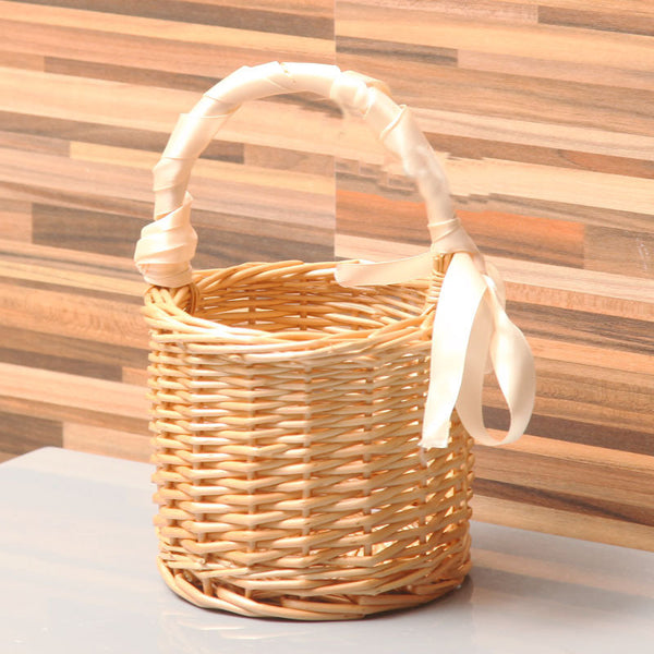 Wicker Basket - Storage Box with Handle - Woven Handmade Organizer Basket - Rattan Storage - Picnic Basket - Home Decor