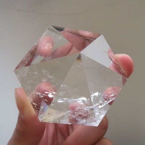 Clear Quartz Pyramid - 6 Sided Hexagon - Natural White Gemstone Pyramid - Reiki Meditation Healing Chakra Energized Balancer - Crystal Grids