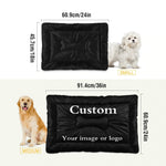 Personalized Rectangle Dog Bed, Custom Dog Bed, Pet Furniture, Modern Dog Bed with Your Picture, Small Dog beds, Dog Lover Gift, Dog Mat