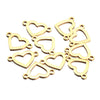 Heart Connector Charm - Jewelry Making Supplies - Mini Heart - Gold Silver