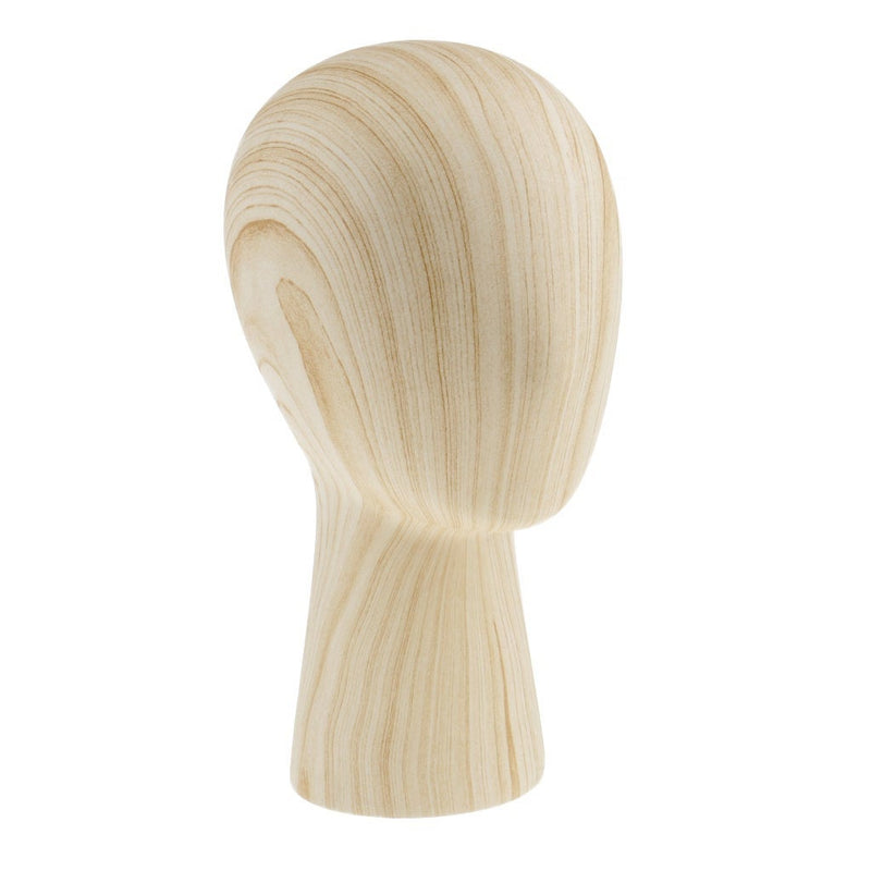 Mannequin Head Hat Display  - Wooden Style - Styling Head Canvas Wig Making Hat Display - Unisex Featureless Adult