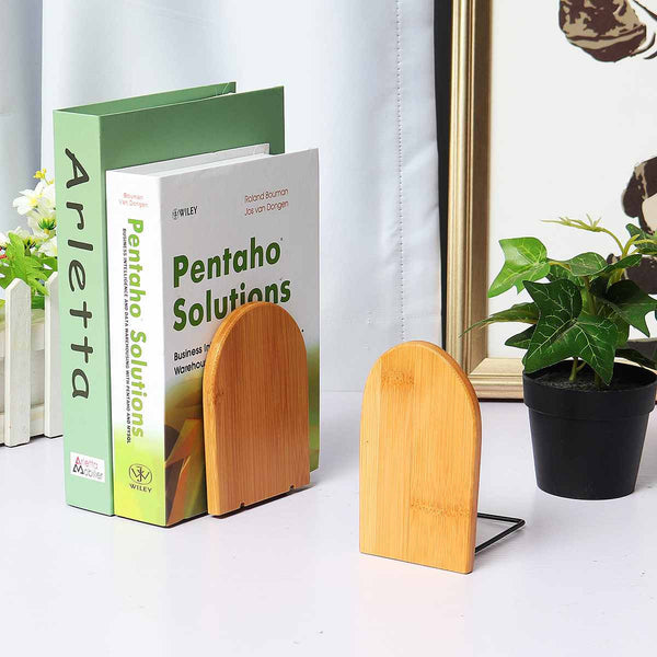 Wooden Bamboo Bookend, Book Holders, Book Stands, Booklover Gift, Book Stopper, Home Office Library Decor, Modern, Housewarming Gift