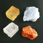 Yellow White Orange Blue Calcite, Rough Raw Cubic Calcite Stones, Rough Calcite, Cubic Square Stones, Crystal Chunk, Energy, Healing, Reiki
