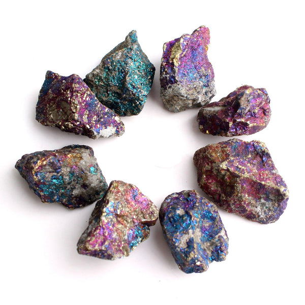 Peacock Ore Crystal - Rough Bornite Chalcopyrite -Mini Peacock Ore Raw Crystals - Rough Gemstone Rainbow Rock Mineral Craft - Jewelry Making