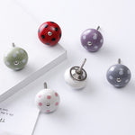 Round Ceramic Knobs Dotted Multicolor Multidesign Ceramic Door Knobs Kitchen Cabinet Drawer Pulls Hardware Knobs Cabinet Knobs Drawer Knobs