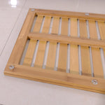 Shower Mat - Non-Sliding Sauna, Spa, Bath Mat - Wood Bath Mat - Indoor or Outdoor - Doormat - Bathroom Toilet Decor - Nordic Style Wooden