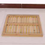 Shower Mat - Non-Sliding Sauna, Spa, Bath Mat - Wood Bath Mat - Indoor or Outdoor - Doormat - Bathroom Toilet Decor - Nordic Style Wooden