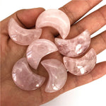 Crescent Rose Quartz Moon, Rose Quartz Moon Bowl, Crystal Moon, Rose Quartz Bowl, Rose Quartz Carving, Jewelry Making, Healing Crystal
