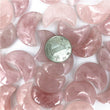 Crescent Moon in Quarzo Rosa, Ciotola Luna in Quarzo Rosa, Luna di Cristallo, Ciotola in Quarzo Rosa, Intaglio in Quarzo Rosa, Creazione di Gioielli, Cristallo per Guarigione