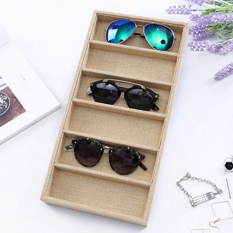 Sunglasses Display Case - Wooden Compartments - Glasses Display Tray - Sunglasses Storage Case - Eyeglasses Storage  - Eyewear Display