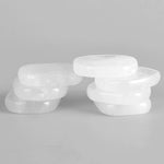 7 Pcs Clear Quartz Tumbled Stone - Palm Stone - Altar Crystal Grid