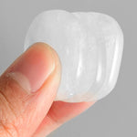 7 Pcs Clear Quartz Tumbled Stone - Palm Stone - Altar Crystal Grid