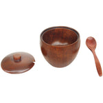 Wooden Spice Jar | Jar with Lid | Food Storage | Candle Jars | Kitchen Seasoning | Organization | Salt Condiment Pot Spoon | Kitchen Dining
