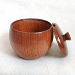 Wooden Spice Jar | Jar with Lid | Food Storage | Candle Jars | Kitchen Seasoning | Organization | Salt Condiment Pot Spoon | Kitchen Dining