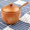 Wooden Spice Jar | Jar with Lid | Food Storage | Candle Jars | Kitchen Seasoning | Organization | Salt Condiment Pot Spoon | Kitchen Dining