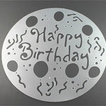 Cake Stencil Template -  Reusable Stencil for Cakes Airbrushing - Fondant Mold Cake Decorating Tools - Baking Supplies - Happy Birthday