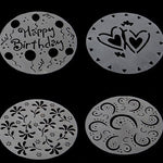 Cake Stencil Template -  Reusable Stencil for Cakes Airbrushing - Fondant Mold Cake Decorating Tools - Baking Supplies - Happy Birthday