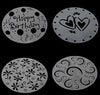 Cake Stencil Template -  Reusable Stencil for Cakes Airbrushing - Fondant Mold Cake Decorating Tools - Baking Supplies - Happy Birthday