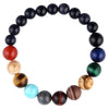 Eight Planet Themed Round Beads Stretch Bracelet-Solar System Bracelet-Natural Healing Stone Bracelet-Universe Yoga Chakra Galaxy Bracelet