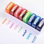 Teacher Classroom Stamp Set 8 Pcs | Self Inking Teacher Grading Stamp Set | Classroom Stamps | Gift for Teacher | Teacher Present