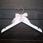 Personalized Bride Hanger - Bridesmaid Hangers - Wedding Dress Hanger - Bridal Dress Hanger - Wooden Engraved Hanger - Groom Groomsmen Gift
