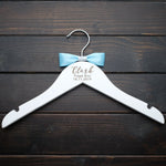 Personalized Bride Hanger - Bridesmaid Hangers - Wedding Dress Hanger - Bridal Dress Hanger - Wooden Engraved Hanger - Groom Groomsmen Gift
