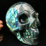 Labradorite Carving Skull Cabochon,  Rainbow Labradorite Crystal Skull, Labradorite Skull, Jewelry Making, Diy Jewelry Pendant, Gemstone