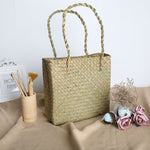 Watergrass Woven Handbag - Women's Retro Simple Beach Summer Straw Bag - Bohemian Tote Bag - Woman's Vacation Purse Wedding Christmas Gifts