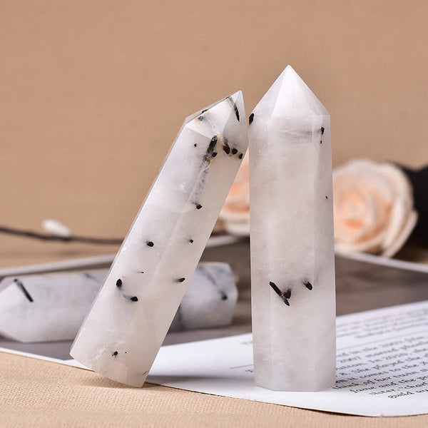 Black Tourmaline Quartz Point | Black Tourmaline Quartz Tower | Tourmaline Crystal Point | Tower | Generator | Obelisk | Home Decoration