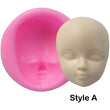 Stampo in silicone per volto di bambola, accessori per modellazione e decorazione per la casa - Strumenti per decorare torte in pasta di zucchero, argilla polimerica, artigianato fatto a mano