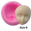 Stampo in silicone per volto di bambola, accessori per modellazione e decorazione per la casa - Strumenti per decorare torte in pasta di zucchero, argilla polimerica, artigianato fatto a mano