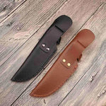 Leather Knife Sheath - Vertical Knife Sheath With Snap Buckle - 22cm