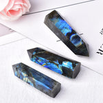 Rainbow Labradorite Tower, Natural Labradorite Wand Obelisk, Crystal Quartz Point, Healing Crystal, Reiki Chakra Decor, Crystal Generator